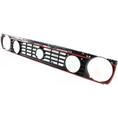 Rareelectrical - Dual Headlight Grille Assembly Compatible With Volkswagen Golf Gti 16-Valve 4 Cyl 2.0L 1990-1992 By - Image 2