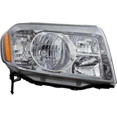 Headlight Compatible With 2009-2011 Honda Pilot 3.5L V6 J35z4/J35y4 Right Passenger Side Halogen