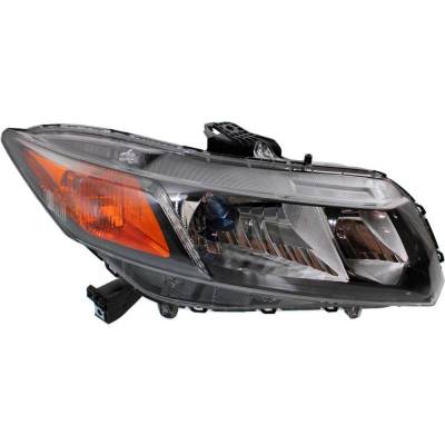 Rareelectrical - Headlight Compatible With 2012 Honda Civic 1.8L 2.4L I4 R18z1 K24z7 Right Passenger Side Halogen - Image 3