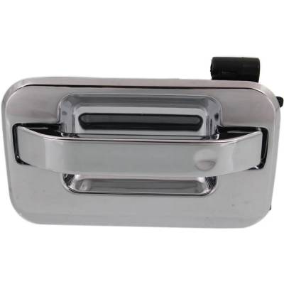 Left Rear Exterior Door Handle Compatible With 2004-2022 Ford F-150 Chrome Without Key Hole