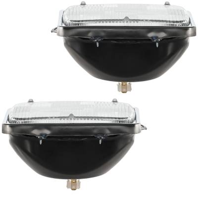 Rareelectrical - New Pair Of Headlights Compatible With Ford E-150 Econoline Base Chateau Custom Extended Standard - Image 2