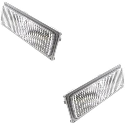 Rareelectrical - New Pair Of Daytime Running Lights Compatible With Chevrolet Gmc 1990 1991 1992 1993 By Part Numbers - Image 1