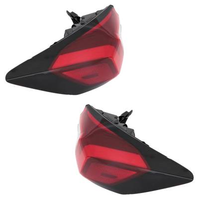 Rareelectrical - New Pair Of Outer Tail Light Compatible With Honda Civic Sport Touring 4 Cyl 1.5L Civic Sport 4 Cyl - Image 2