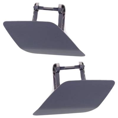 New Pair Of Headlight Washer Cover Compatible With Mercedes Benz E350 Base 6 Cyl 3.5L E550 Base 8