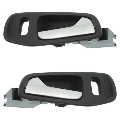 Rareelectrical - Front Driver And Passenger Side Interior Door Handle Compatible With 2014-2018 Ford Transit Chrome - Image 2