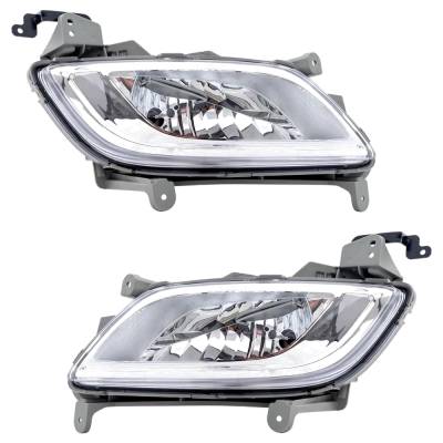 New Front Left And Front Right Fog Light Compatible With Hyundai Veloster Se 4 Cyl 1.6L Veloster