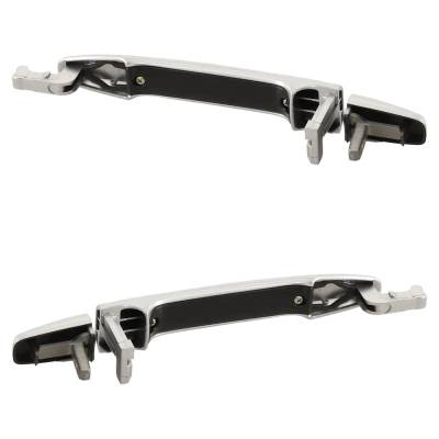 Rareelectrical - New Set Of 2 Rear Exterior Door Handle Compatible With 2007-2013 Mitsubishi Outlander Silver Without - Image 5