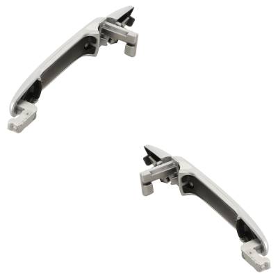 Rareelectrical - New Set Of 2 Rear Exterior Door Handle Compatible With 2007-2013 Mitsubishi Outlander Silver Without - Image 7