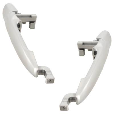 Rareelectrical - New Set Of 2 Rear Exterior Door Handle Compatible With 2007-2013 Mitsubishi Outlander Silver Without - Image 8