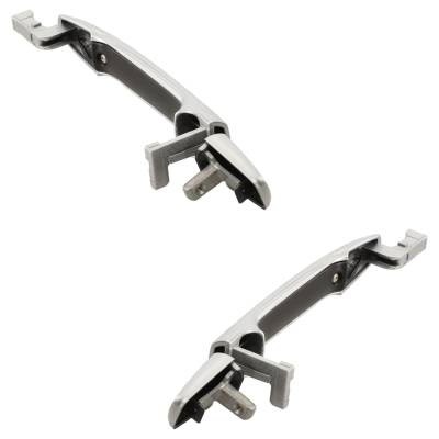 Rareelectrical - New Rear Pair Exterior Door Handle Compatible With 2007-2013 Mitsubishi Outlander Silver Without Key - Image 4