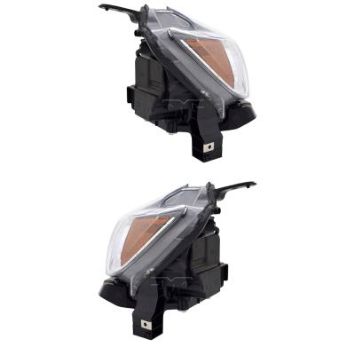 Rareelectrical - New Pair Of Headlights Compatible With Nissan Sentra Sl Sedan Plastic Led Bulb High And Low Beam - Image 3