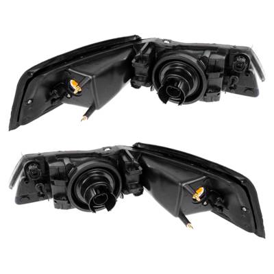 Rareelectrical - New Pair Of Headlights Compatible With Ford Mustang Base Convertible 3.8L 4.6L 1999 2000 By Part - Image 2
