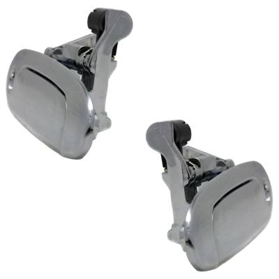 Rareelectrical - Front Driver And Passenger Side Exterior Door Handle Compatible With 2000-2005 Toyota Echo Chrome - Image 2
