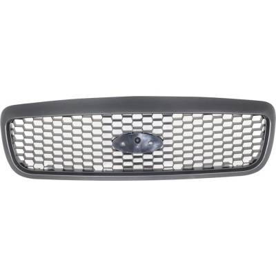 Rareelectrical - New Textured Gray Grille Assembly Compatible With Ford Crown Victoria Lx Sport 8 Cyl 4.6L Crown - Image 1