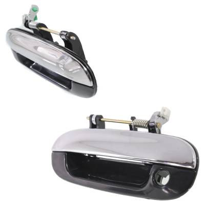 Rareelectrical - Front Driver And Passenger Side Exterior Door Handle Compatible With 2002-2009 Gmc Jimmy Chevrolet - Image 2
