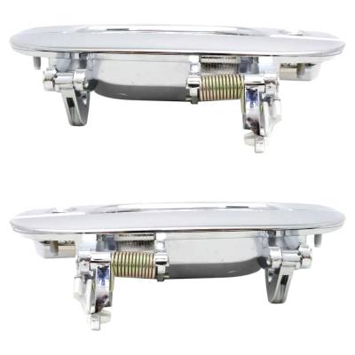 Rareelectrical - Front Driver And Passenger Side Exterior Door Handle Compatible With 1994-2002 Dodge Ram Chrome With - Image 4