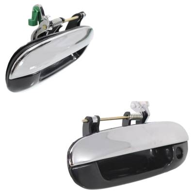 Rareelectrical - Front Pair Exterior Door Handle Compatible With 2002-2009 Gmc Envoy Gmc Jimmy Chevrolet Trailblazer - Image 3
