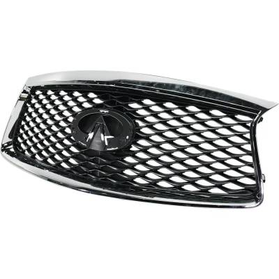Rareelectrical - New Painted Gray Grille Assembly Compatible With Infiniti Qx60 Base 6 Cyl 3.5L Qx60 Hybrid 4 Cyl - Image 2