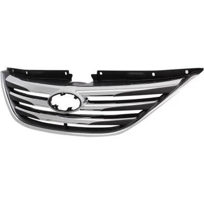 Rareelectrical - New Chrome Grille Assembly Compatible With Hyundai Sonata Limited 4 Cyl 2.0L Sonata Gls 4 Cyl 2.4L - Image 3