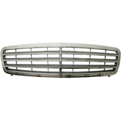 New Chrome Shell Grille Assembly Compatible With Mercedes Benz C230 Sport 6 Cyl 2.5L C230 Kompressor