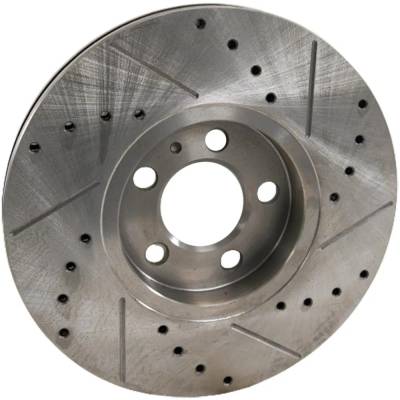 RAREELECTRICAL - New Cross-Drilled And Slotted Brake Disc Compatible With Volkswagen Jetta Gli 6 Cyl 2.8L Jetta Gls 6 - Image 3