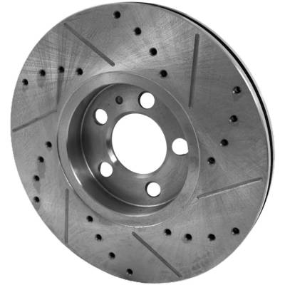 RAREELECTRICAL - New Cross-Drilled And Slotted Brake Disc Compatible With Volkswagen Jetta Gli 6 Cyl 2.8L Jetta Gls 6 - Image 4