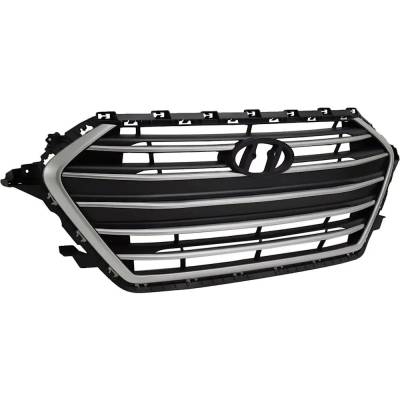 Rareelectrical - New Painted Silver Grille Assembly Compatible With Hyundai Elantra Eco 4 Cyl 1.4L Elantra Gl Se 4 - Image 3