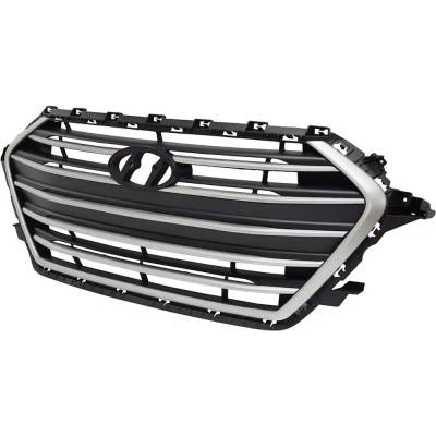 Rareelectrical - New Painted Silver Grille Assembly Compatible With Hyundai Elantra Eco 4 Cyl 1.4L Elantra Gl Se 4 - Image 4