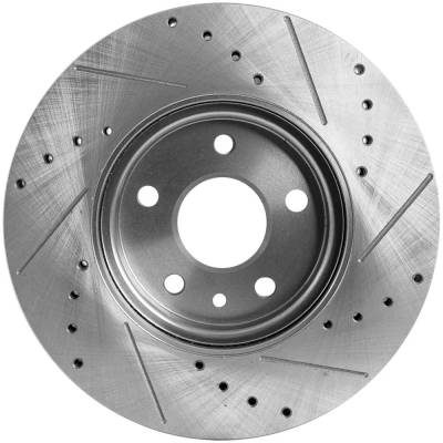 Rareelectrical - Cross-Drilled And Slotted Brake Disc Compatible With Chevrolet Cruze Ltz 4 Cyl 1.4L Sonic Ls 4 Cyl - Image 4