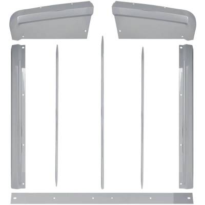 New Chrome Grille Assembly Compatible With Kenworth W900 Base 4 Cyl 8.5L W900 Base 6 Cyl 10.0L W900