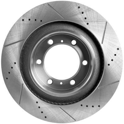 RAREELECTRICAL - New Cross-Drilled And Slotted Brake Disc Compatible With Lexus Toyota 4Runner Sr5 4 Cyl 2.7L Gx460 - Image 4