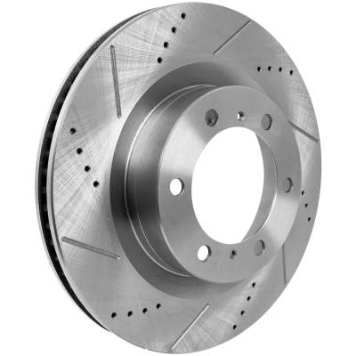 Rareelectrical - Cross-Drilled And Slotted Brake Disc Compatible With Lexus Toyota 4Runner Trd Pro 6 Cyl 4.0L 4Runner - Image 2