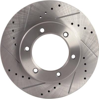 New Cross-Drilled And Slotted Brake Disc Compatible With Toyota T100 Dx 6 Cyl 3.0L T100 Dx 6 Cyl