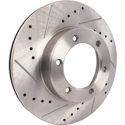 RAREELECTRICAL - New Cross-Drilled And Slotted Brake Disc Compatible With Toyota T100 Dx 6 Cyl 3.0L T100 Dx 6 Cyl - Image 3