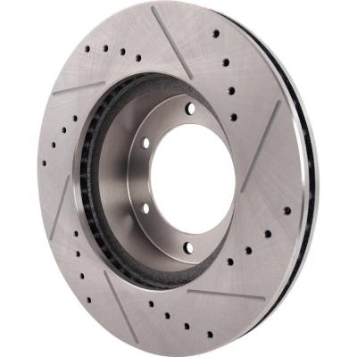 RAREELECTRICAL - New Cross-Drilled And Slotted Brake Disc Compatible With Toyota T100 Dx 6 Cyl 3.0L T100 Dx 6 Cyl - Image 5
