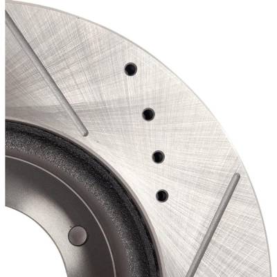 RAREELECTRICAL - New Cross-Drilled And Slotted Brake Disc Compatible With Toyota T100 Dx 6 Cyl 3.0L T100 Dx 6 Cyl - Image 8