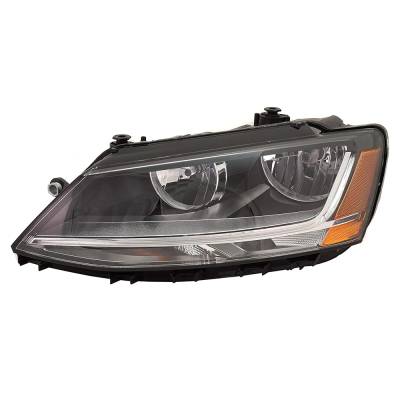 New Left Halogen Headlight Compatible With Volkswagen Jetta Base Sedan 4 Door 2.0L 2015 By Part