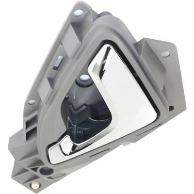 Rareelectrical - Left Front Interior Door Handle Compatible With 2005-2010 Honda Odyssey Gray Bezel Chrome Lever - Image 2