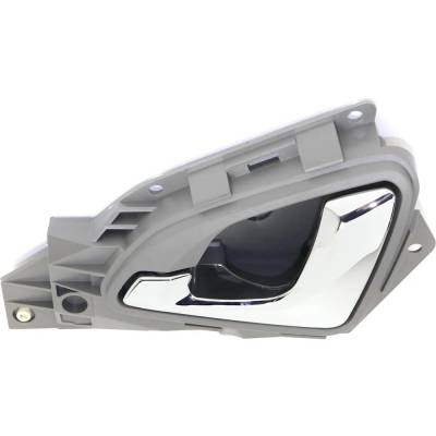 Rareelectrical - Left Front Interior Door Handle Compatible With 2005-2010 Honda Odyssey Gray Bezel Chrome Lever - Image 4