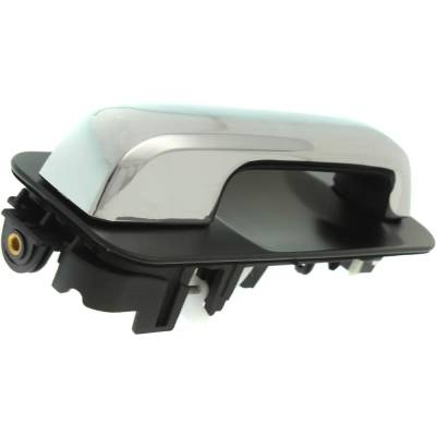Rareelectrical - Rear Driver Side Exterior Door Handle Compatible With 2015-2022 Ford F-150 Chrome Lever With Black - Image 2