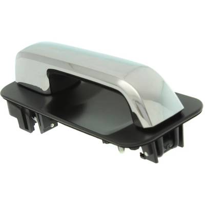 Rareelectrical - Left Rear Exterior Door Handle Compatible With 2015-2022 Ford F-150 Chrome Lever With Black Bezel - Image 3