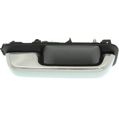 Rareelectrical - Left Rear Exterior Door Handle Compatible With 2015-2022 Ford F-150 Chrome Lever With Black Bezel - Image 5