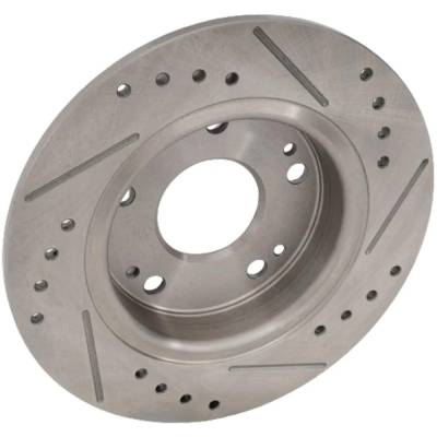 Rareelectrical - New Solid Brake Disc Compatible With Honda Civic Ex 4 Cyl 1.5L Insight Lx 4 Cyl 1.5L Civic Dx 4 Cyl - Image 2