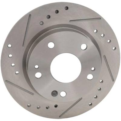 Rareelectrical - New Solid Brake Disc Compatible With Honda Civic Ex 4 Cyl 1.5L Insight Lx 4 Cyl 1.5L Civic Dx 4 Cyl - Image 3