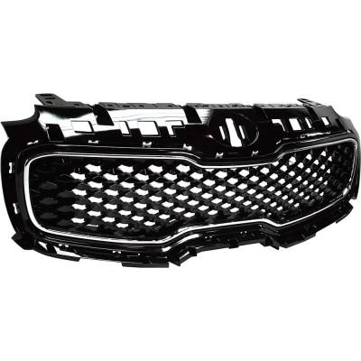 Rareelectrical - New Painted Black Grille Assembly Compatible With Kia Sportage Ex 4 Cyl 2.4L Sportage Sx 4 Cyl 2.0L - Image 2