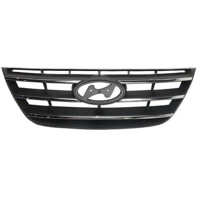 Rareelectrical - New Painted Black Grille Assembly Compatible With Hyundai Sonata Limited 6 Cyl 3.3L Sonata Se 4 Cyl - Image 1