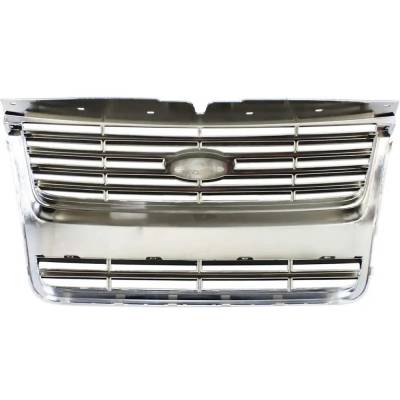 Rareelectrical - New Chrome/Painted Black Grille Assembly Compatible With Ford Explorer Xlt 8 Cyl 4.6L Explorer - Image 4