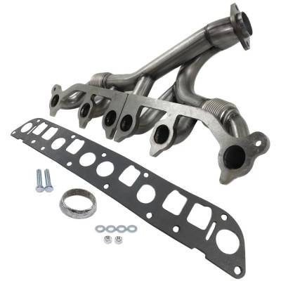 Rareelectrical - New Tubular Exhaust Manifold Compatible With Jeep Cherokee Se 6 Cyl 4.0L Comanche Eliminator 6 Cyl - Image 3