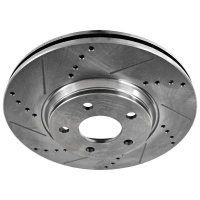 RAREELECTRICAL - New Cross-Drilled And Slotted Brake Disc Compatible With Ford Mustang Gt Premium 8 Cyl 5.0L Mustang - Image 6