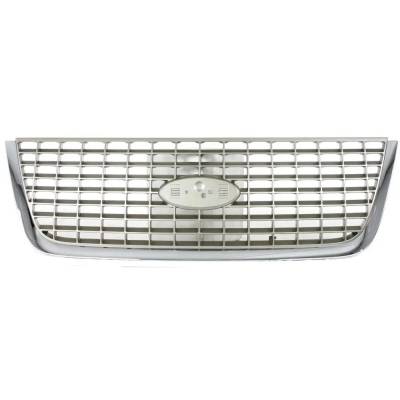 New Chrome Shell Grille Assembly Compatible With Ford Expedition Nbx 8 Cyl 5.4L Expedition Xlt Sport